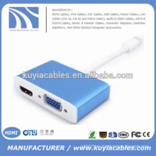 Mini Display Port DP a HDMI + VGA 2in1 Cable adaptador para Macbook Air Pro